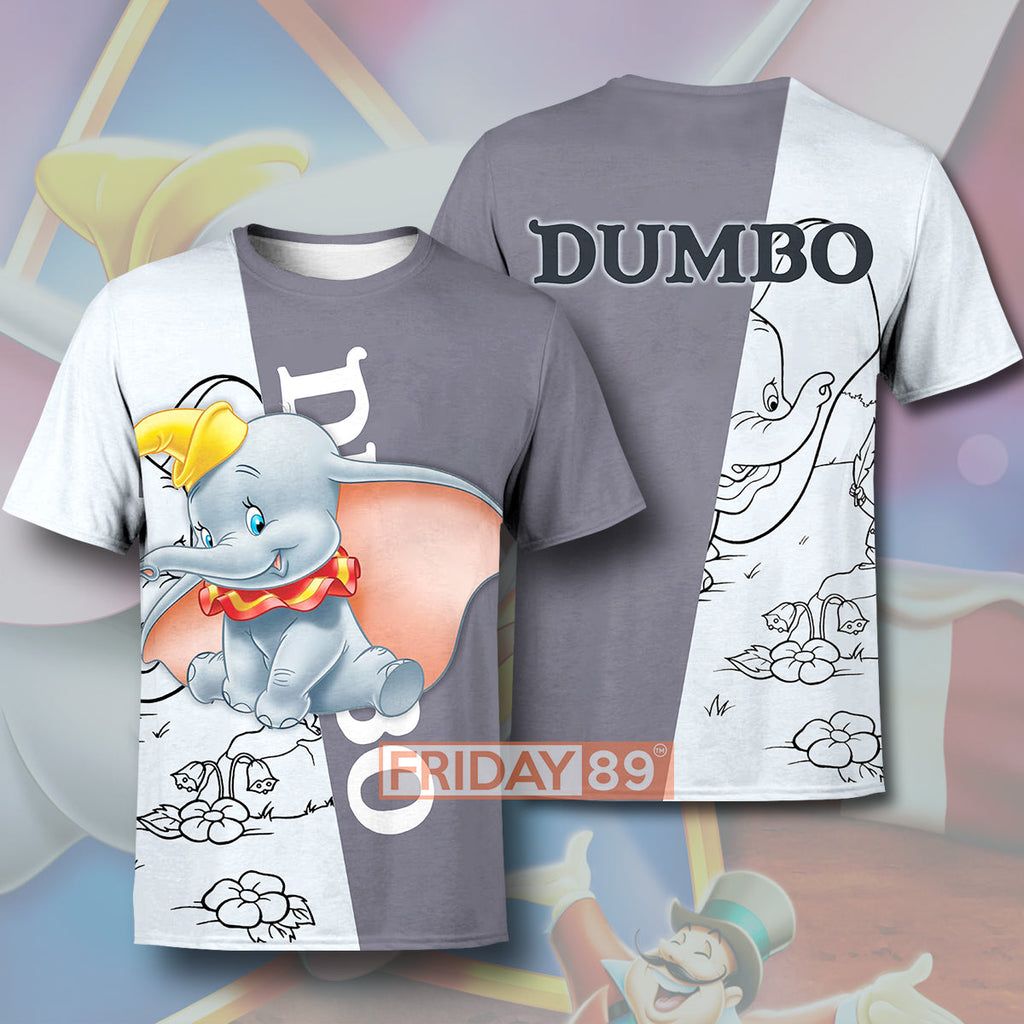 Dumbo T-shirt Great Dumbo Big Ears Elephant 3D Print T-shirt Cute Awesome DN Hoodie Sweater Tank