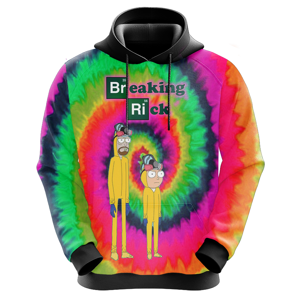 Rick And Morty Hoodie Breaking Bad Cross Over Rick And Morty Breaking Rick Hoodie