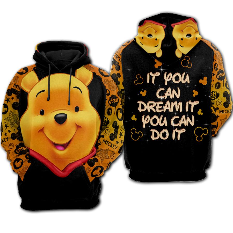 DN Hoodie WTP Hoodie Pooh If You Can Dream It You Can Do It Hoodie