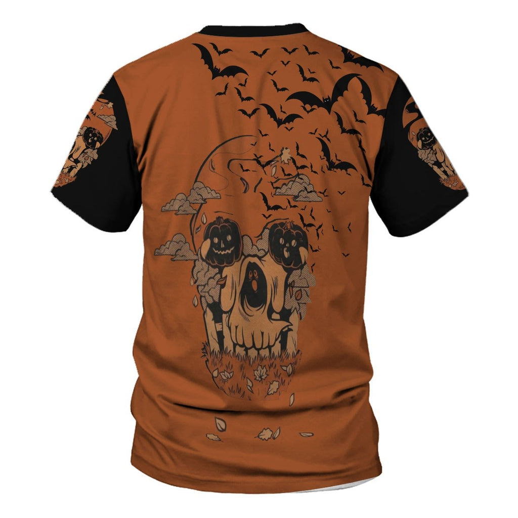 Gifury Halloween Shirt Halloween Apparel Halloween Pumpkin Ghost Skull Bats Black Orange T-shirt Halloween Hoodie 2025