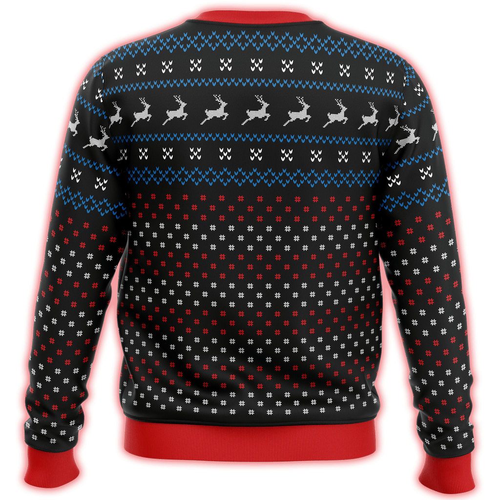 Patriotic Ugly Christmas Sweater Patriotic Eagle Christmas Pattern Black Sweater