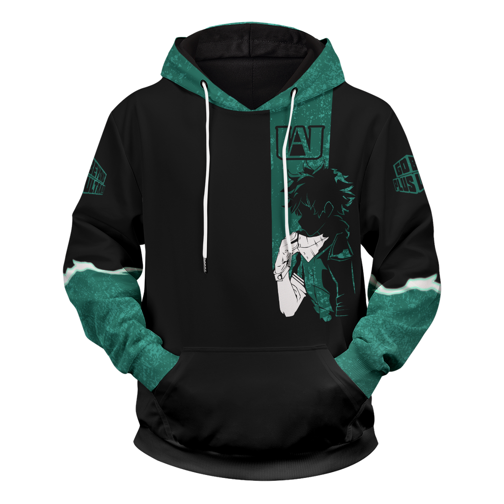  My Hero Academia Hoodie Boku No Hero Academia Apparel Izuku Midoriya Green Black Hoodie  