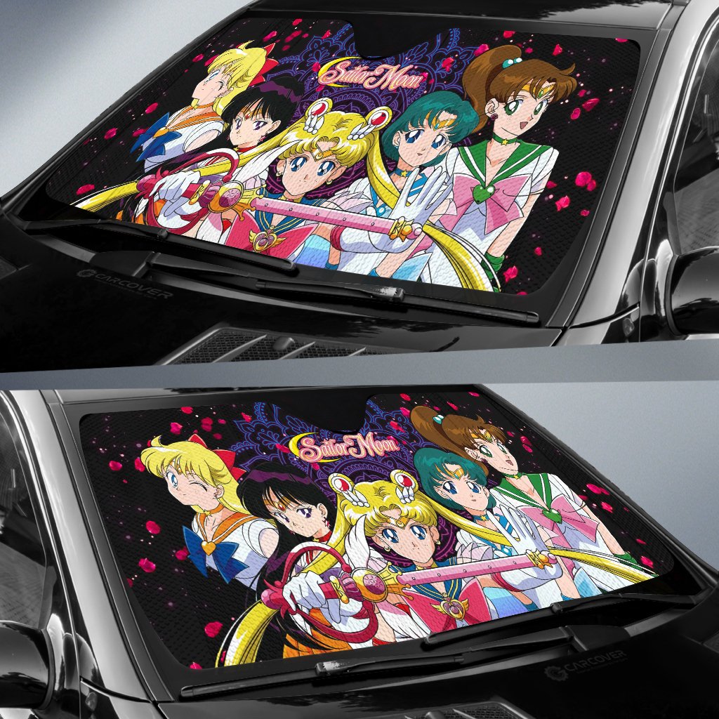 Sailor Moon Car Sun Shade Sailor Moom Mars Mercury Jupiter Venus Windshield Sun Shade