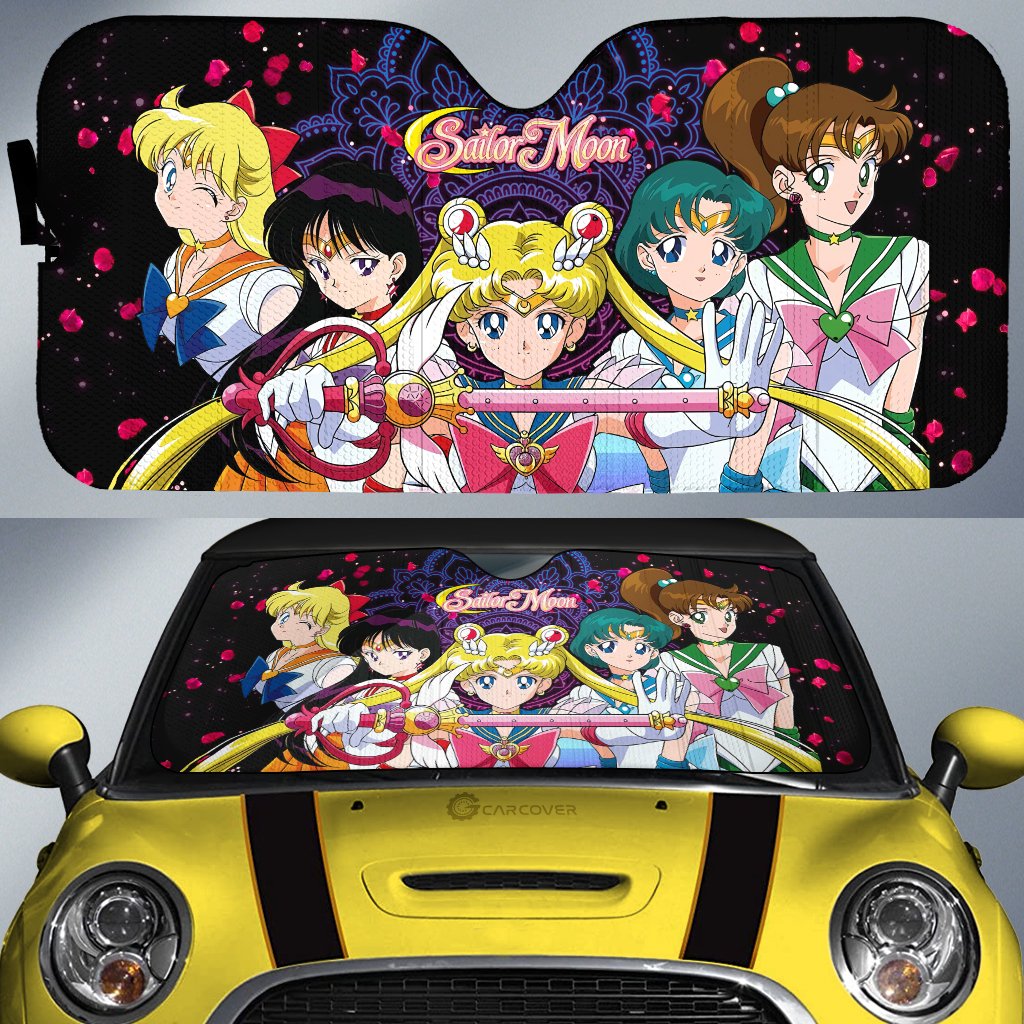 Sailor Moon Car Sun Shade Sailor Moom Mars Mercury Jupiter Venus Windshield Sun Shade