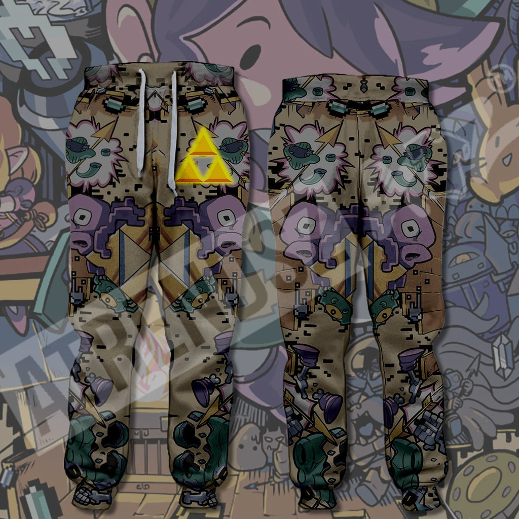  Legend Of Zelda Pants Fighting Monster Triforce Jogger Legend Of Zelda Jogger 