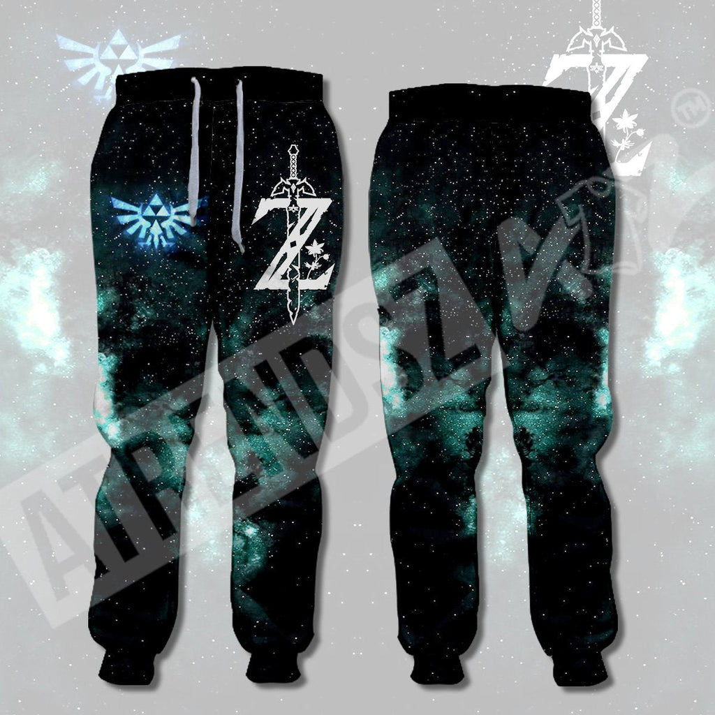  Legend Of Zelda Pants Breath Of The Wild Z Logo Jogger Galaxy Z Logo Legend Of Zelda Jogger 