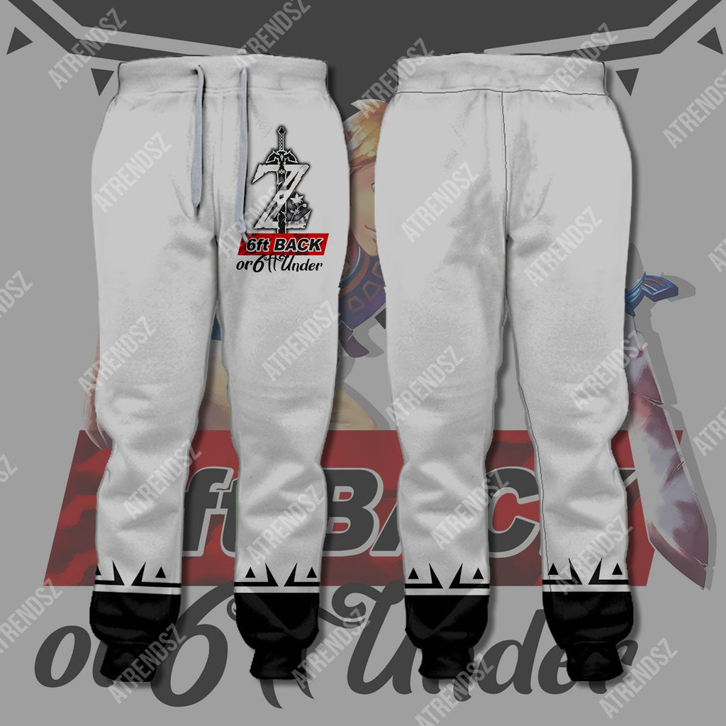  Legend Of Zelda Covid Pants 6ft Back Or Under Red White Jogger Legend Of Zelda Jogger 