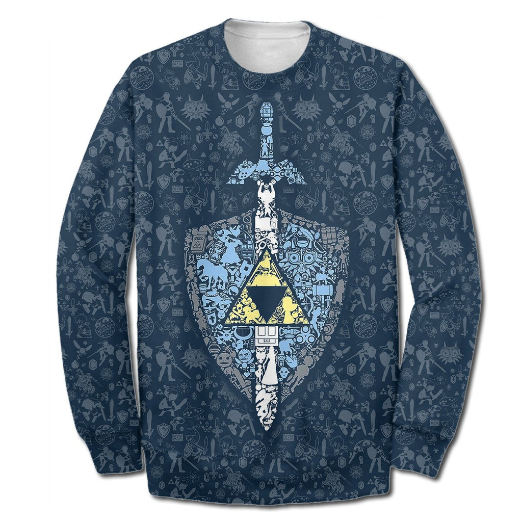  Legend Of Zelda Shirt Shield Master Sword Dark Blue T-shirt Legend Of Zelda Hoodie Sweater Tank 