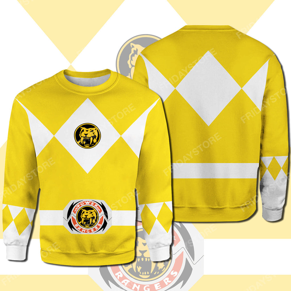  Power Ranger Hoodie Yellow Power Ranger Costume T-shirt Amazing Power Ranger Shirt Sweater Tank 2023