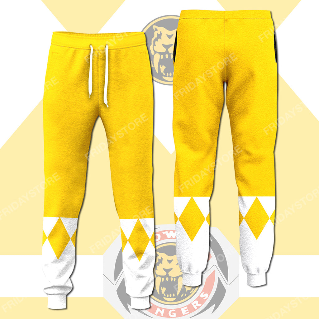  Power Ranger Pants Yellow Power Ranger Costume Jogger Cool Power Ranger Joggers Power Ranger Cosplay Costume 