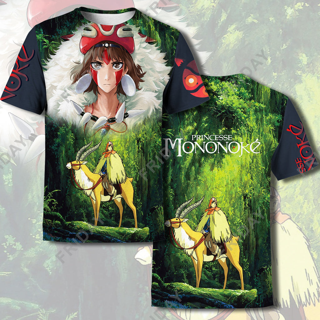  S.Ghibli T-shirt Princess Mononoke Wolf Girl Hoodie Amazing High Quality S.Ghibli Hoodie Sweater Tank 