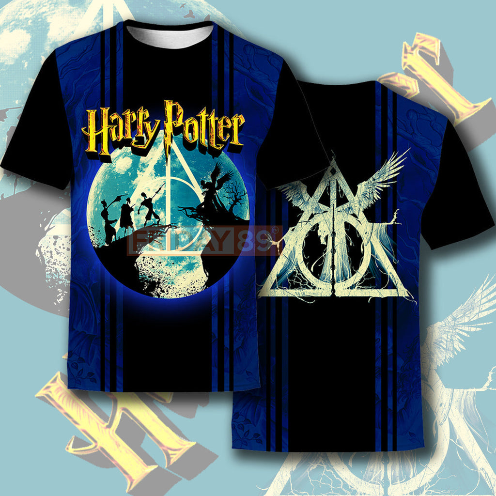  HP T-shirt Harry Sign Full Moon Deathly Hallows 3D Print T-shirt High Quality HP Hoodie Sweater Tank 2026