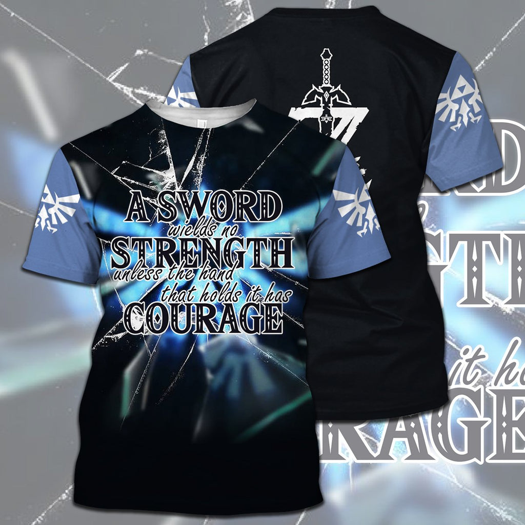  Legend Of Zelda T-shirt A Sword Wields No Strength Botw Z Logo T-shirt Legend Of Zelda Hoodie 