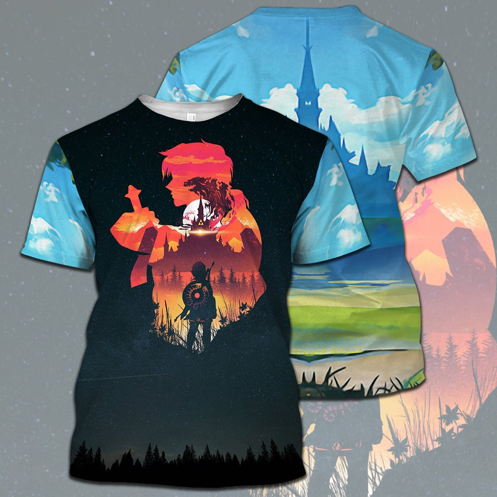  Legend Of Zelda Shirt Link Botw Hyrule's Castle T-shirt Legend Of Zelda Hoodie 