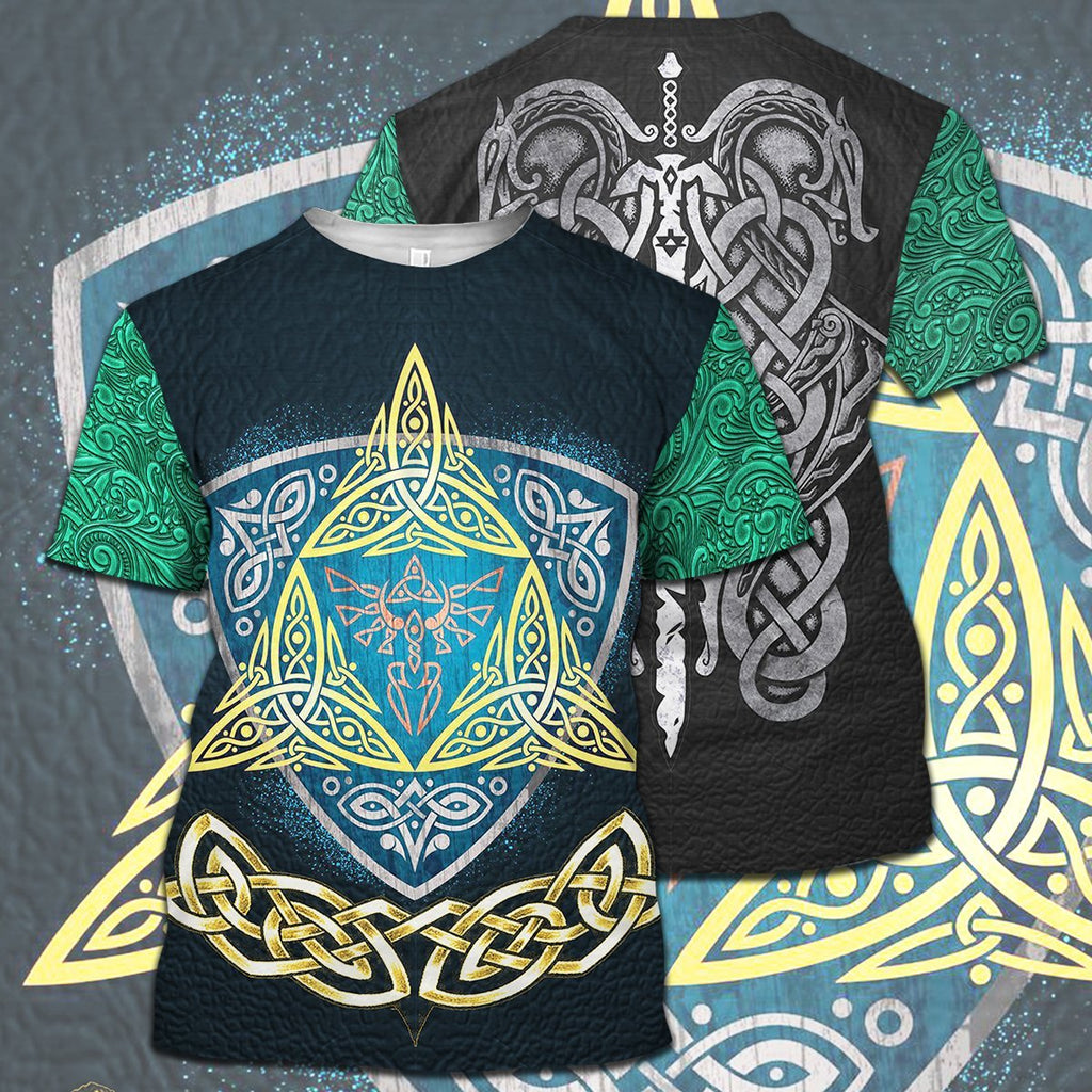  Legend Of Zelda Shirt Triforce Shield Hyrule Symbol Celtic Style T-shirt Legend Of Zelda Hoodie Legend Of Zelda Tank 