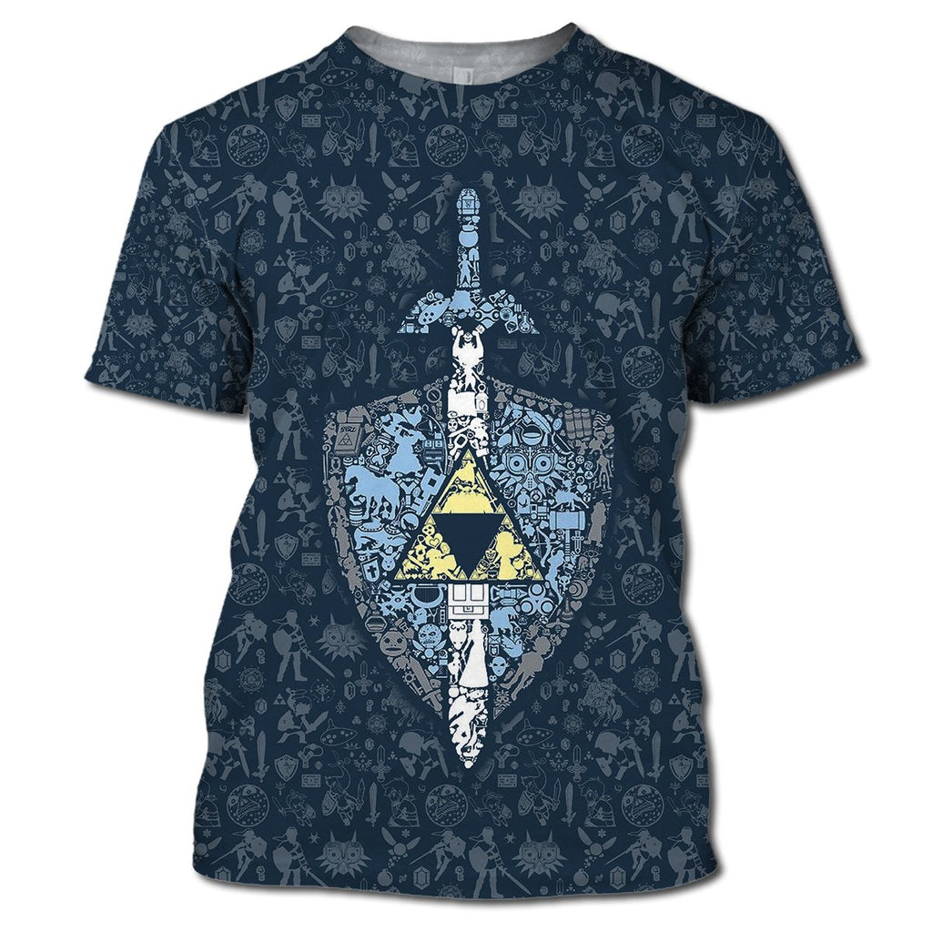  Legend Of Zelda Shirt Shield Master Sword Dark Blue T-shirt Legend Of Zelda Hoodie Sweater Tank 