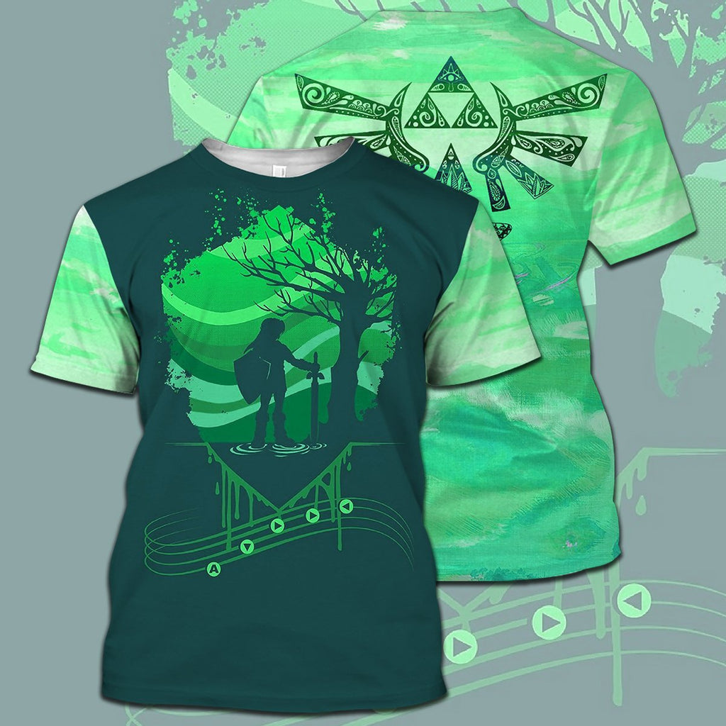  Legend Of Zelda Shirt Link Hyrule Warrior Hyrule's Symbol Silhouette T-shirt Legend Of Zelda Hoodie 