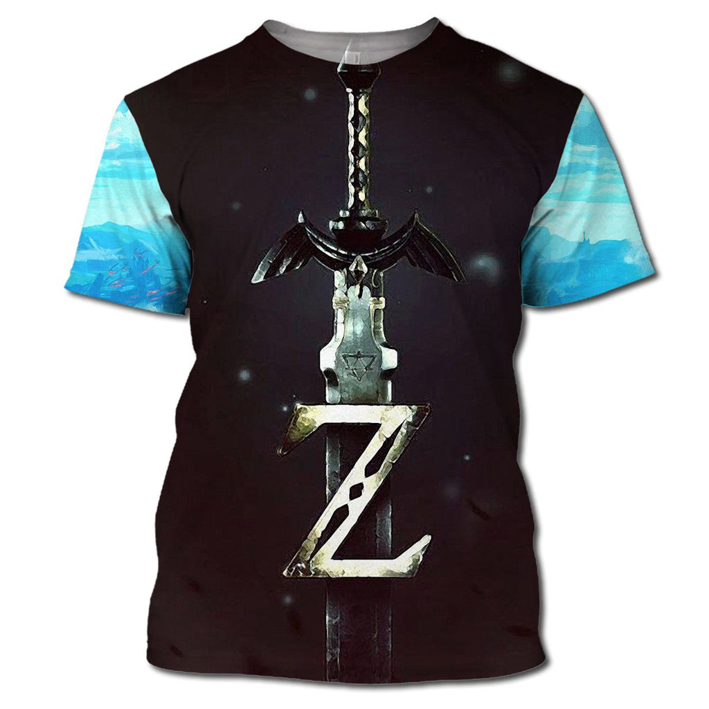  Legend Of Zelda Shirt Swordmaster Botw Z Logo 3D T-shirt Legend Of Zelda Hoodie 