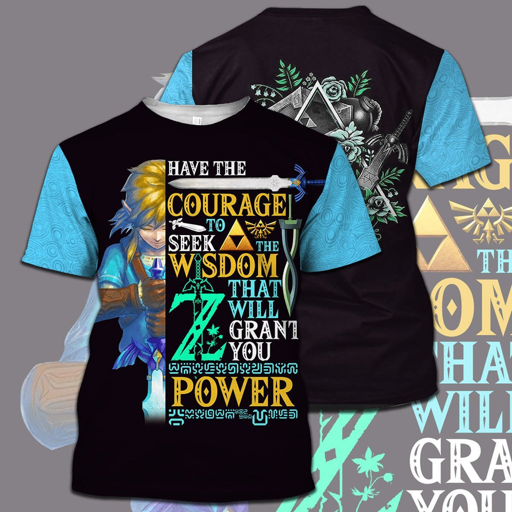  Legend Of Zelda Shirt Have The Courage To Seek The Wisdom Botw T-shirt Legend Of Zelda Hoodie 