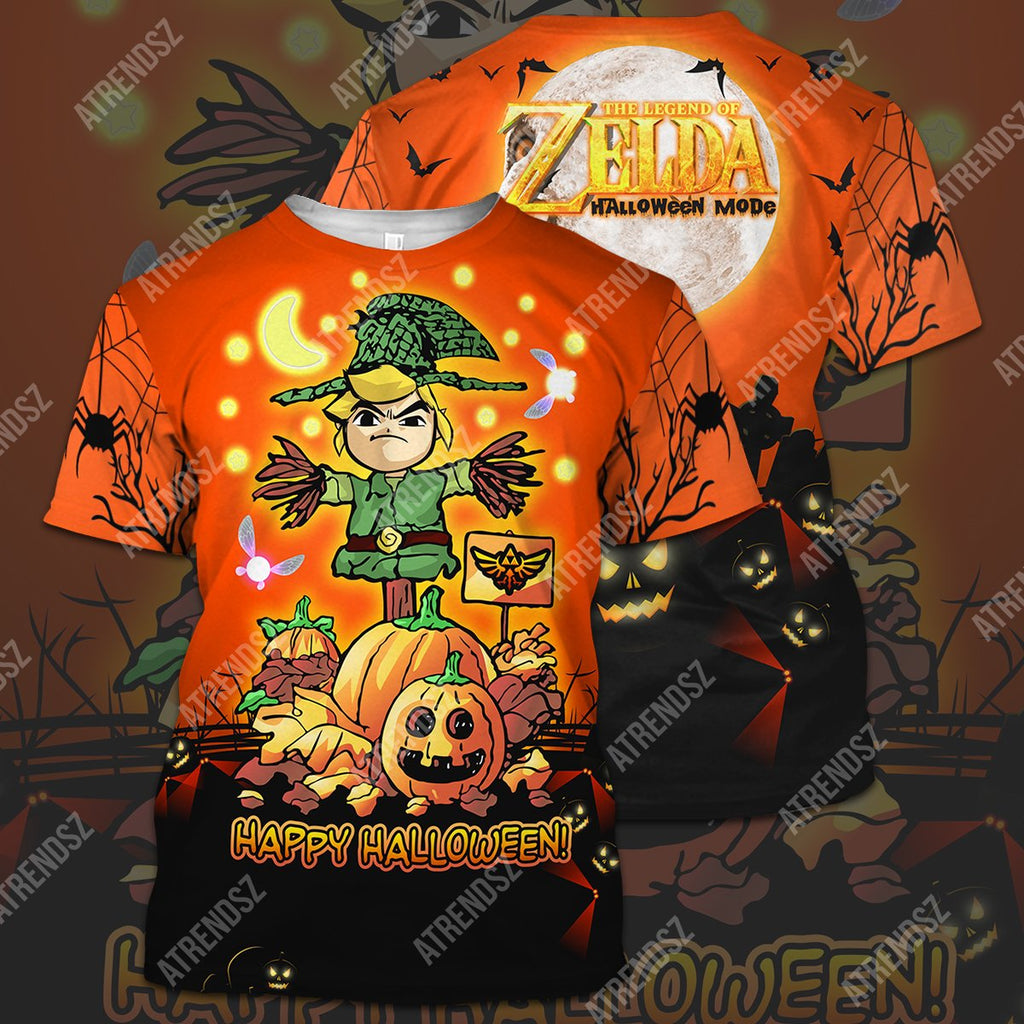  Legend Of Zelda Halloween Shirt Scarecrow Link Happy Halloween T-shirt Legend Of Zelda Hoodie 