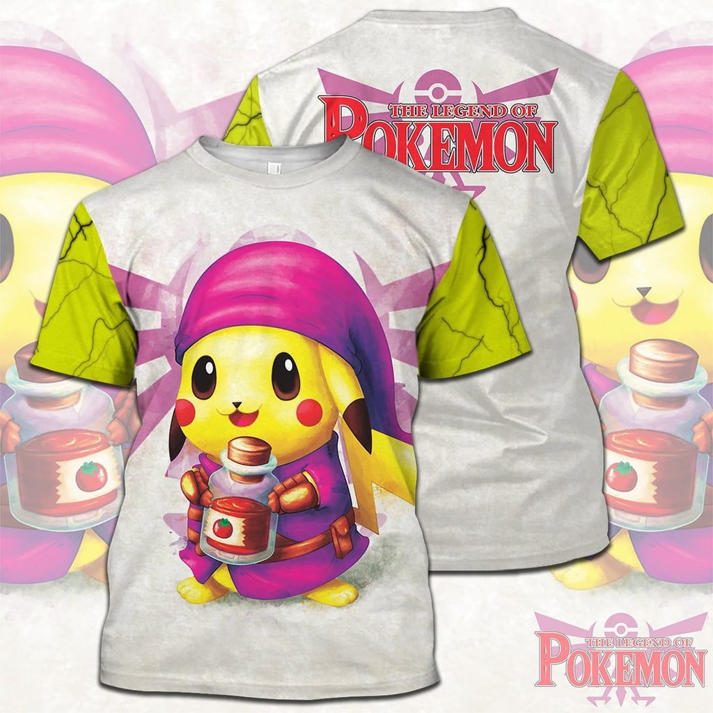  Legend Of Zelda Pokemon Shirt Crossover Pikachu Link T-shirt The Legend Of Pokemon Hoodie Legend Of Zelda Hoodie 