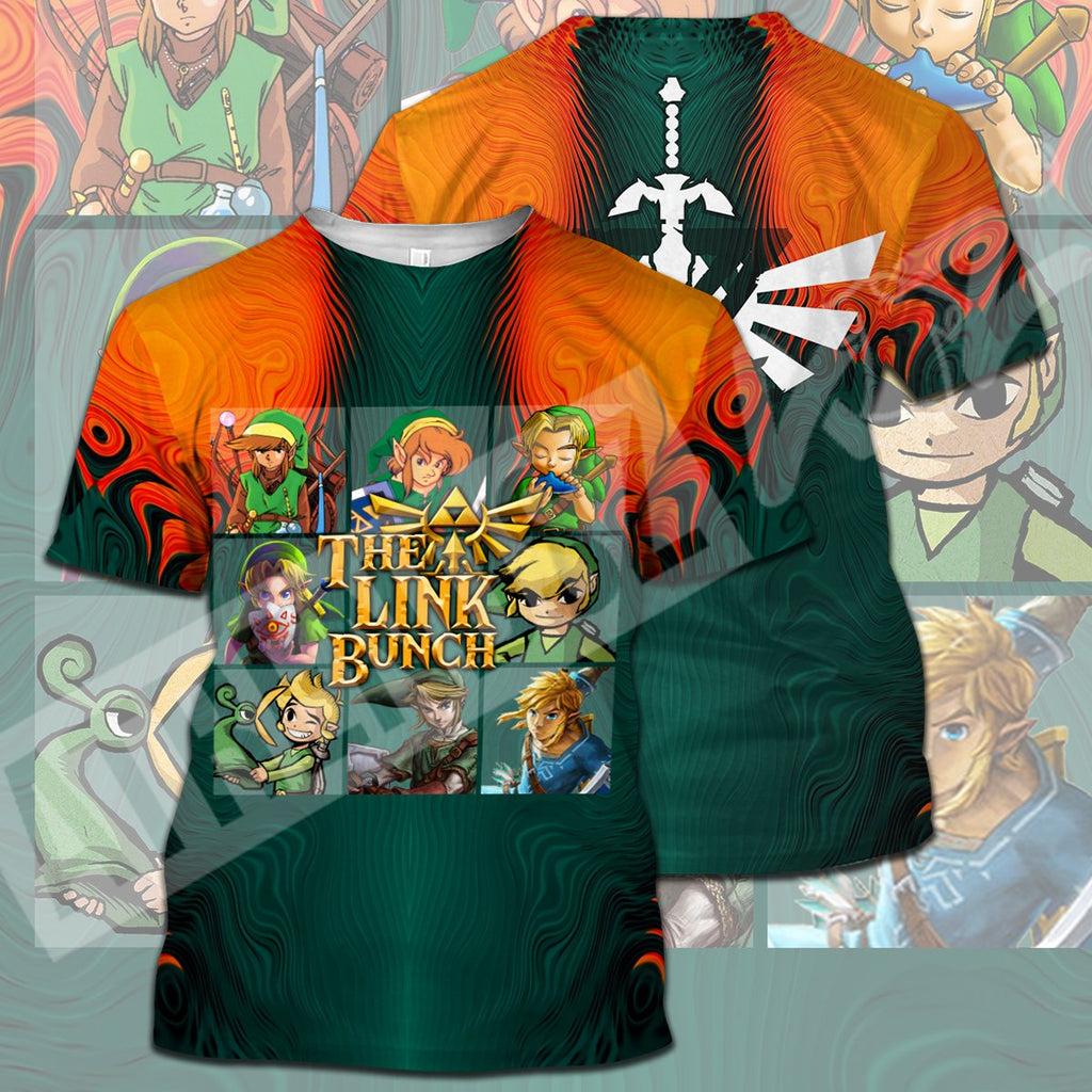  Legend Of Zelda Shirt Link Versions The Link Bunch Green Yellow T-shirt Legend Of Zelda Hoodie 