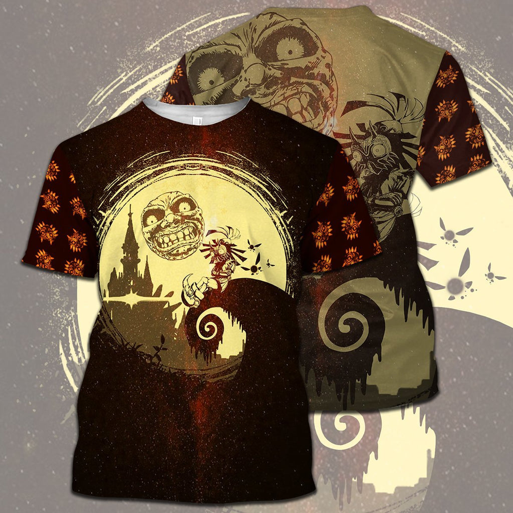  Legend Of Zelda Halloween T-shirt Skull Kid The Moon Majora's Mask Pattern T-shirt Legend Of Zelda Hoodie 