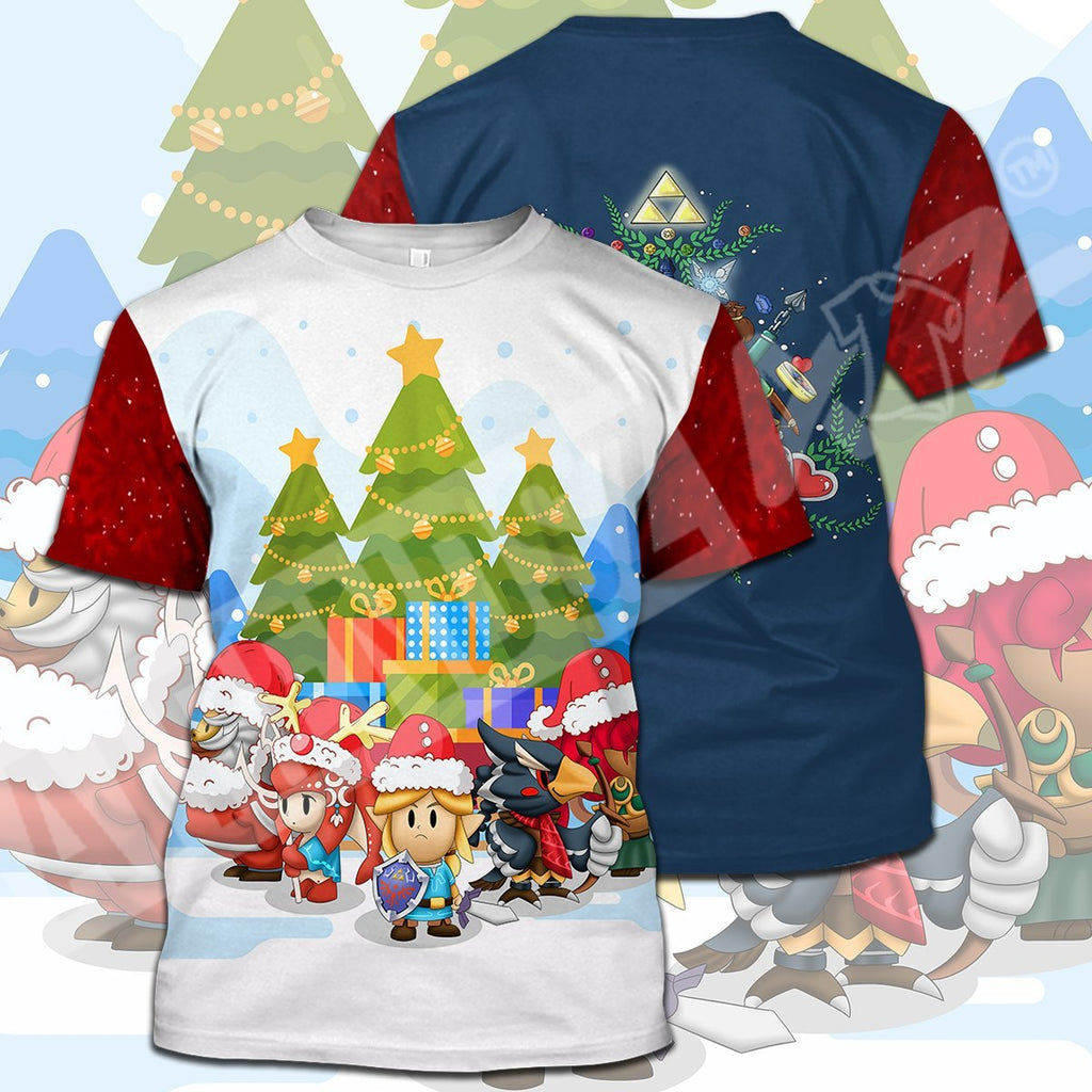  Legend Of Zelda Christmas T-shirt Items Christmas Tree Chibi LOZ Character T-shirt Legend Of Zelda Hoodie 