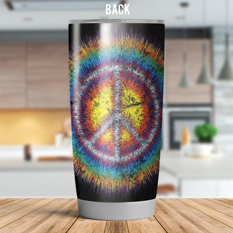  Hippie Tumbler 20 Oz Hippie Van Peace Love Feeling Groony Tumbler Cup Travel Mug