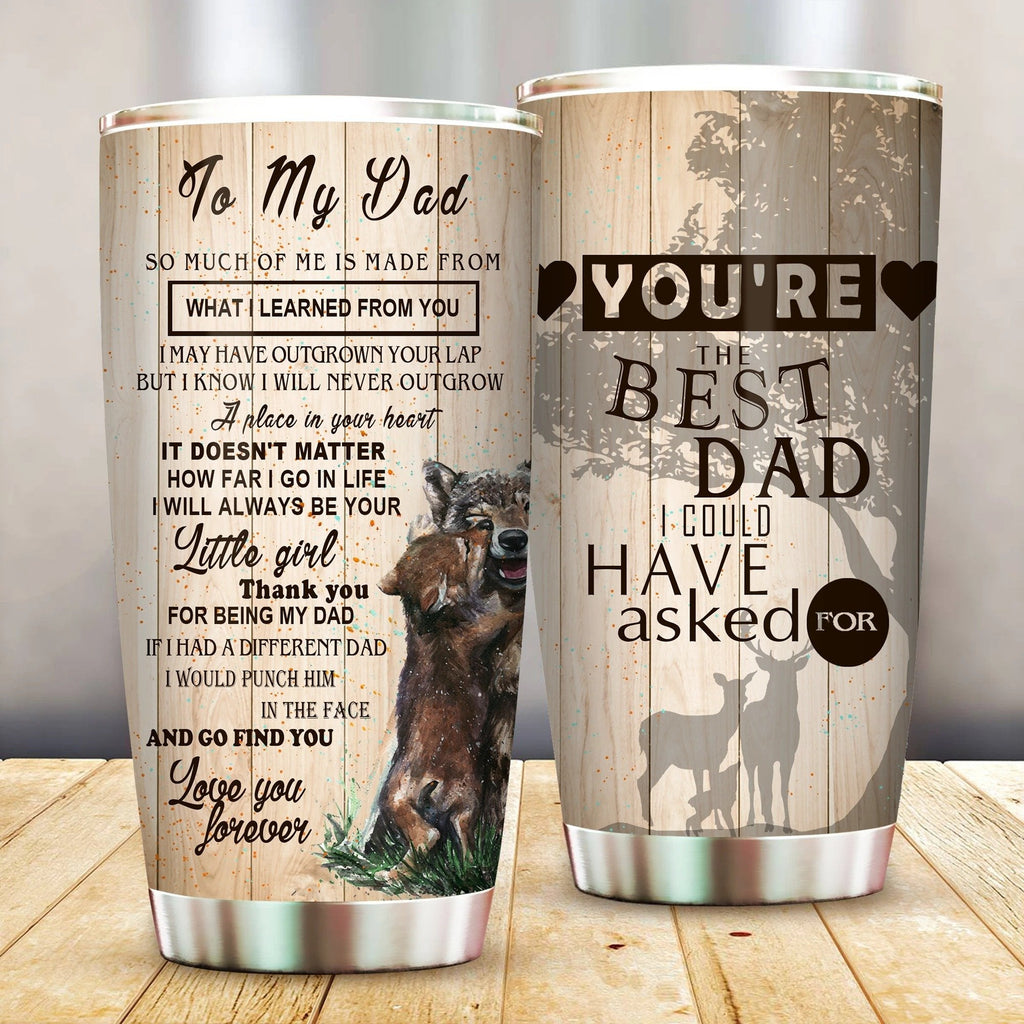 Gifury Father's Day Tumbler 20 oz You're The Best Dad I Could Have Asked Tumbler 20oz Father Travel Mug 2022