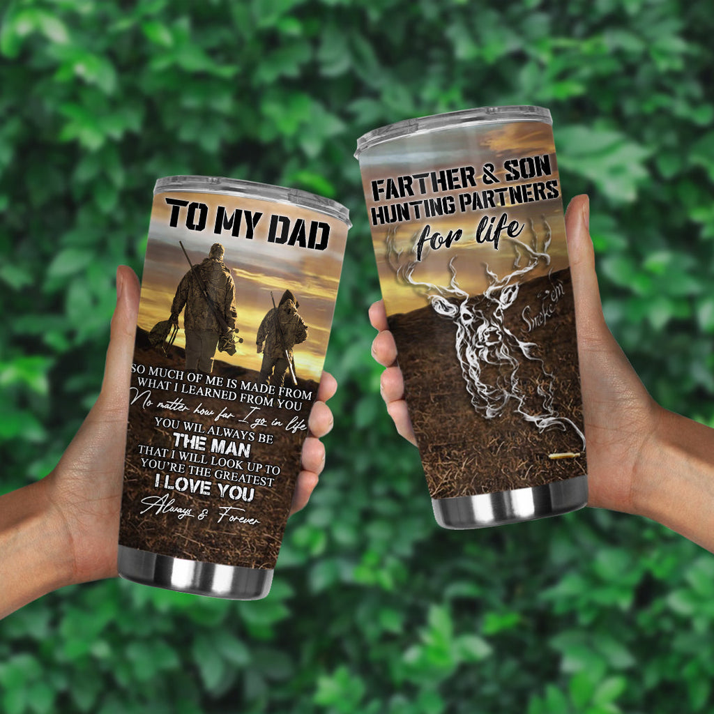 Gifury Father Hunting Tumbler 20 oz Hunting Partners For Life Tumbler 20 oz Best gift For Father's Day Hunting Travel Mug 2024