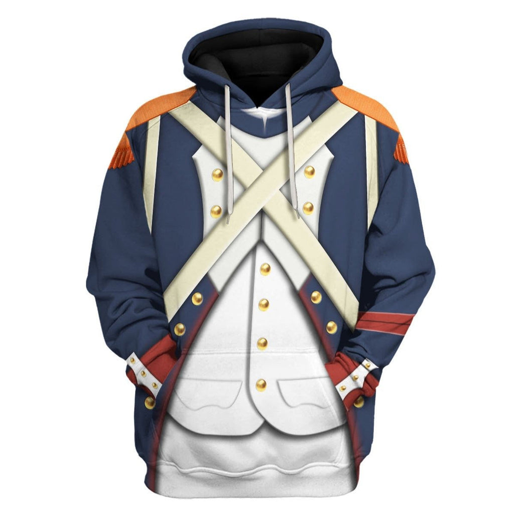 Historical Hoodie French Imperial Guard Grenadier Uniform Costume 3d Blue Hoodie Historical Apparel Adult Full Size