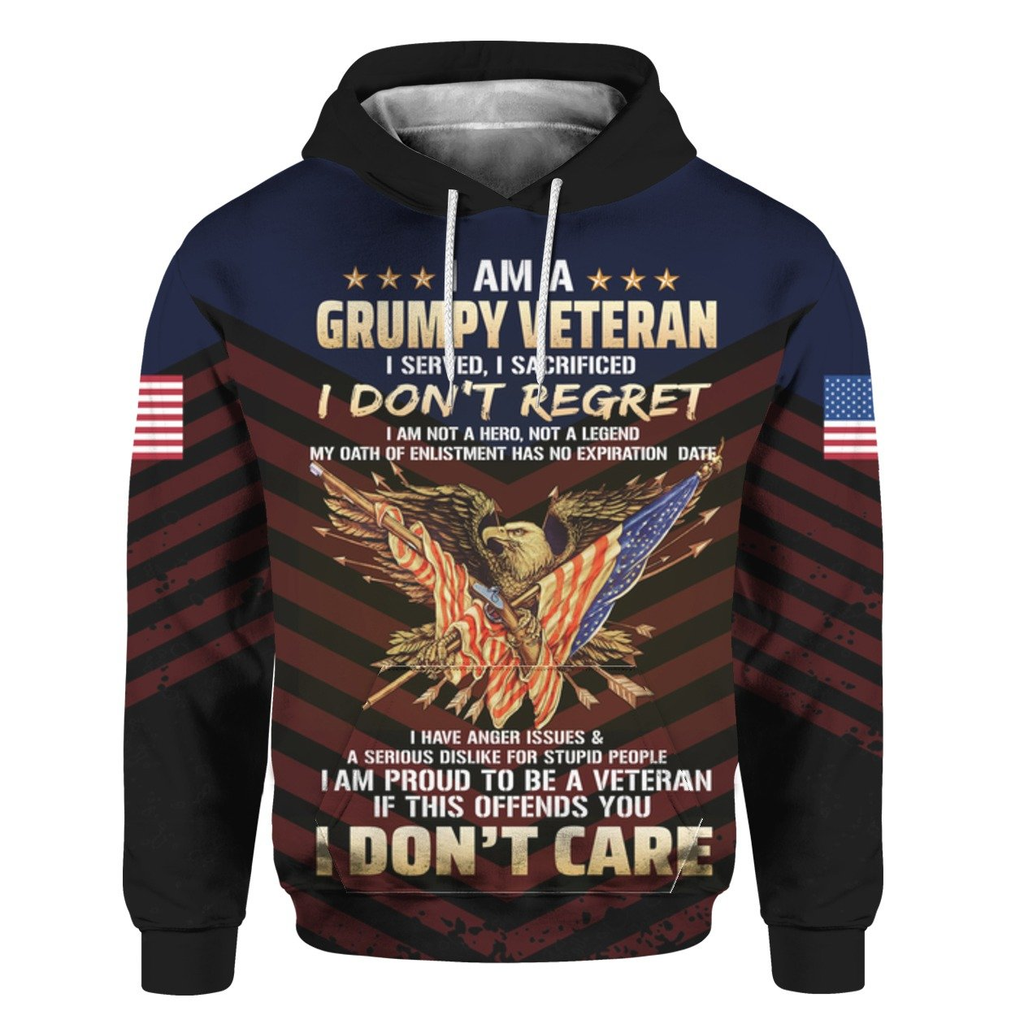 Veteran Hoodie I Am A Grumpy T-shirt Hoodie