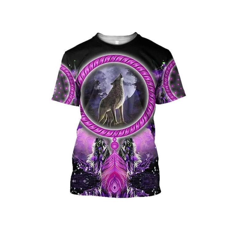 Gifury Native American Shirt Native American Wolf Violet Dreamcatcher Hoodie Native American Hoodie Native American Apparel 2022