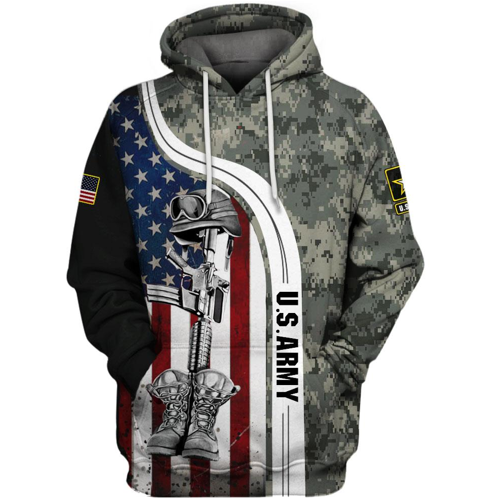 Men's Veteran Hoodie US Army Veteran T-shirt Hoodie