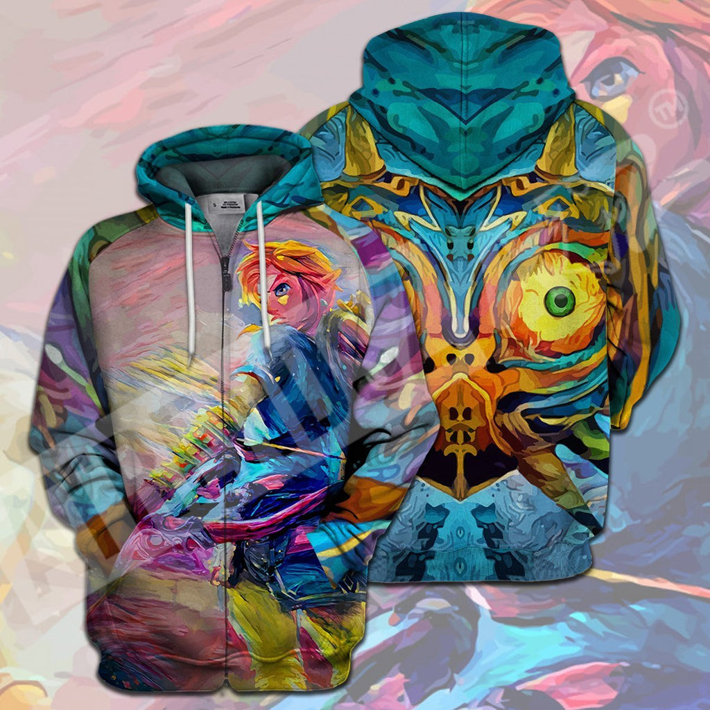  Legend Of Zelda Shirt Link Majora' Mask Oil Painting Blue T-shirt Legend Of Zelda Hoodie Legend Of Zelda Tank 