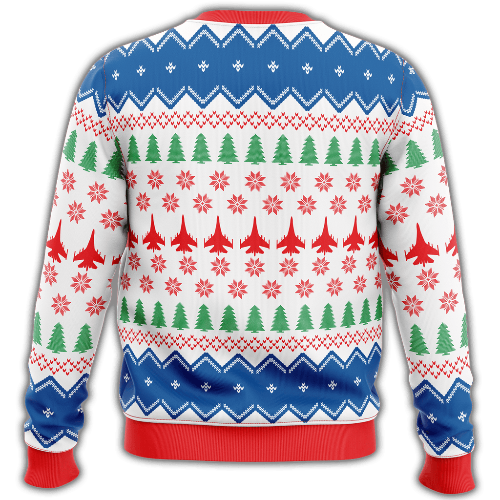 Veteran Ugly Sweater Veteran US Air Force Symbol Christmas Pattern Sweater