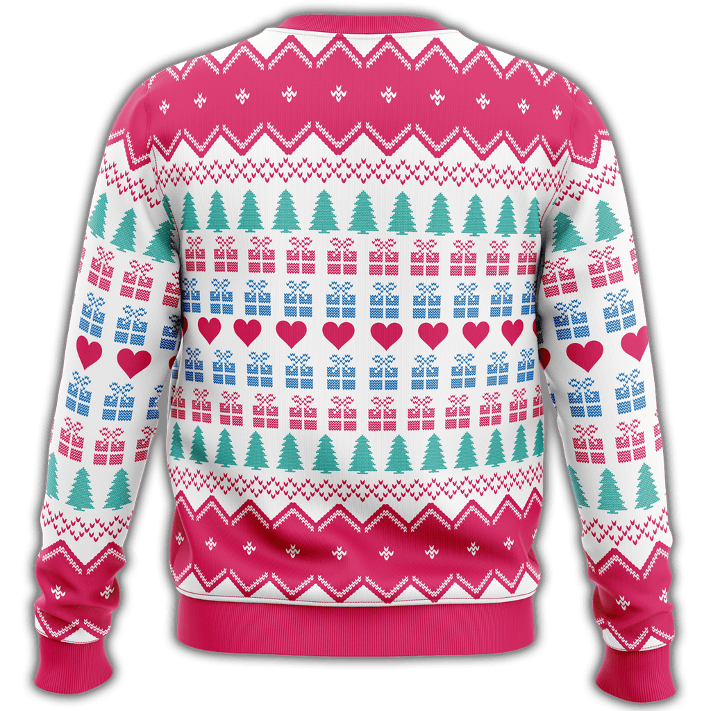 Veteran Sweater Air Force Wife Christmas Pattern White Pink Veteran Christmas Ugly Sweater