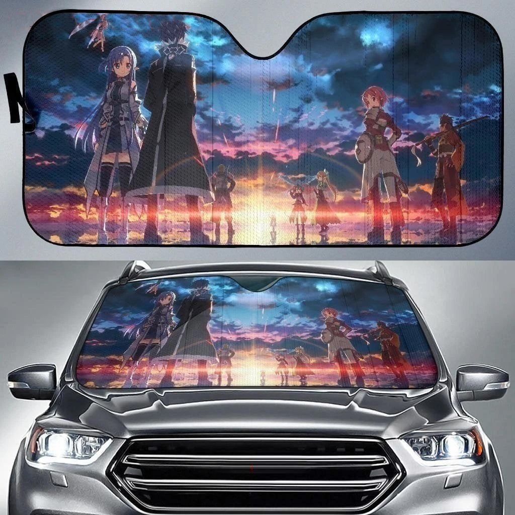  Sword Art Online Car Sun Shade All Team Sword Art Online Sunrise Windshield Sun Shade