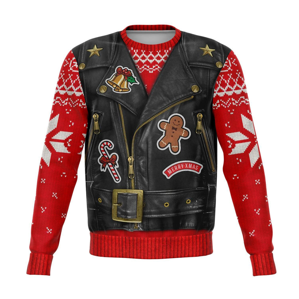 Gifury Motorcycle Ugly Christmas Sweater Christmas Oh What Fun It Is To Ride Biker Costume Red Sweater Motorcycle Sweater 2022