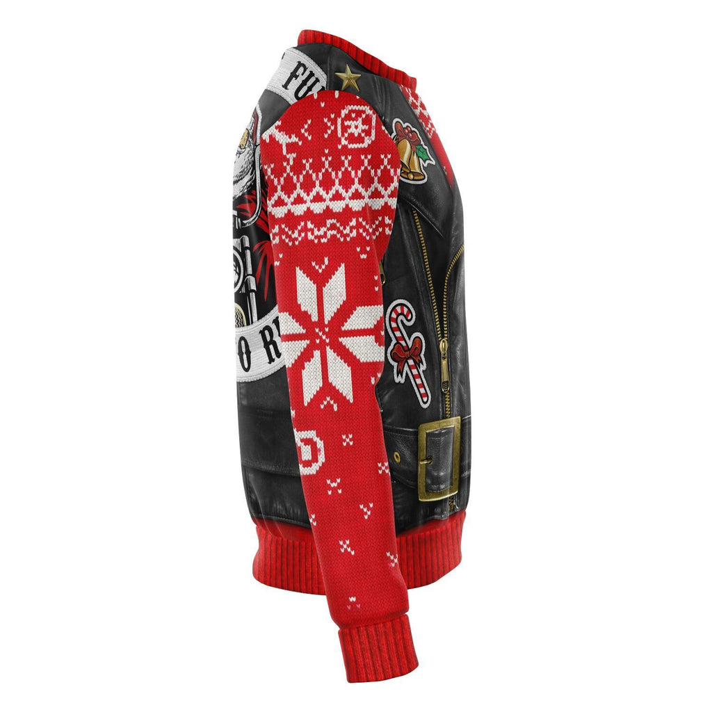 Gifury Motorcycle Ugly Christmas Sweater Christmas Oh What Fun It Is To Ride Biker Costume Red Sweater Motorcycle Sweater 2025