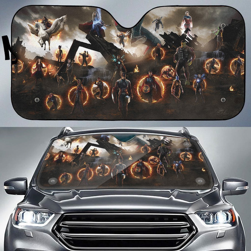  MV Avengers Car Sun Shade Avengers Assemble End Game Auto Sun Shade