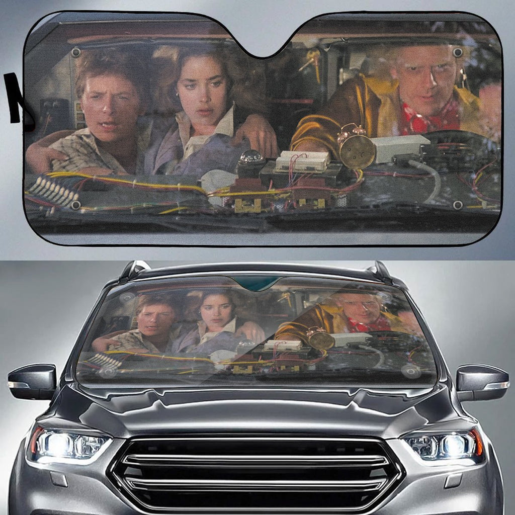 Back To The Future Windshield Sun Shade Back To The Future Characters Car Shade