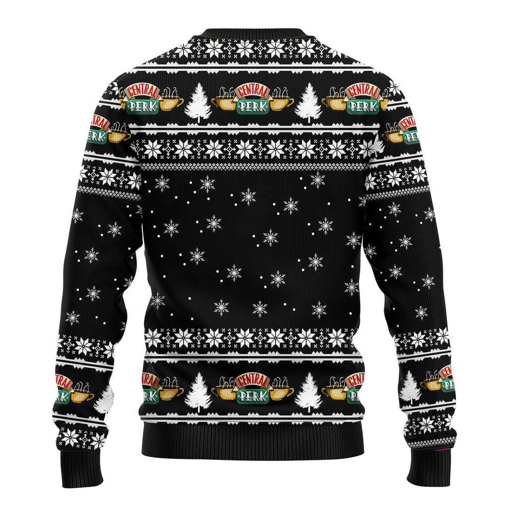 Friends Christmas Sweater Friends Characters Central Perk Black Ugly Sweater
