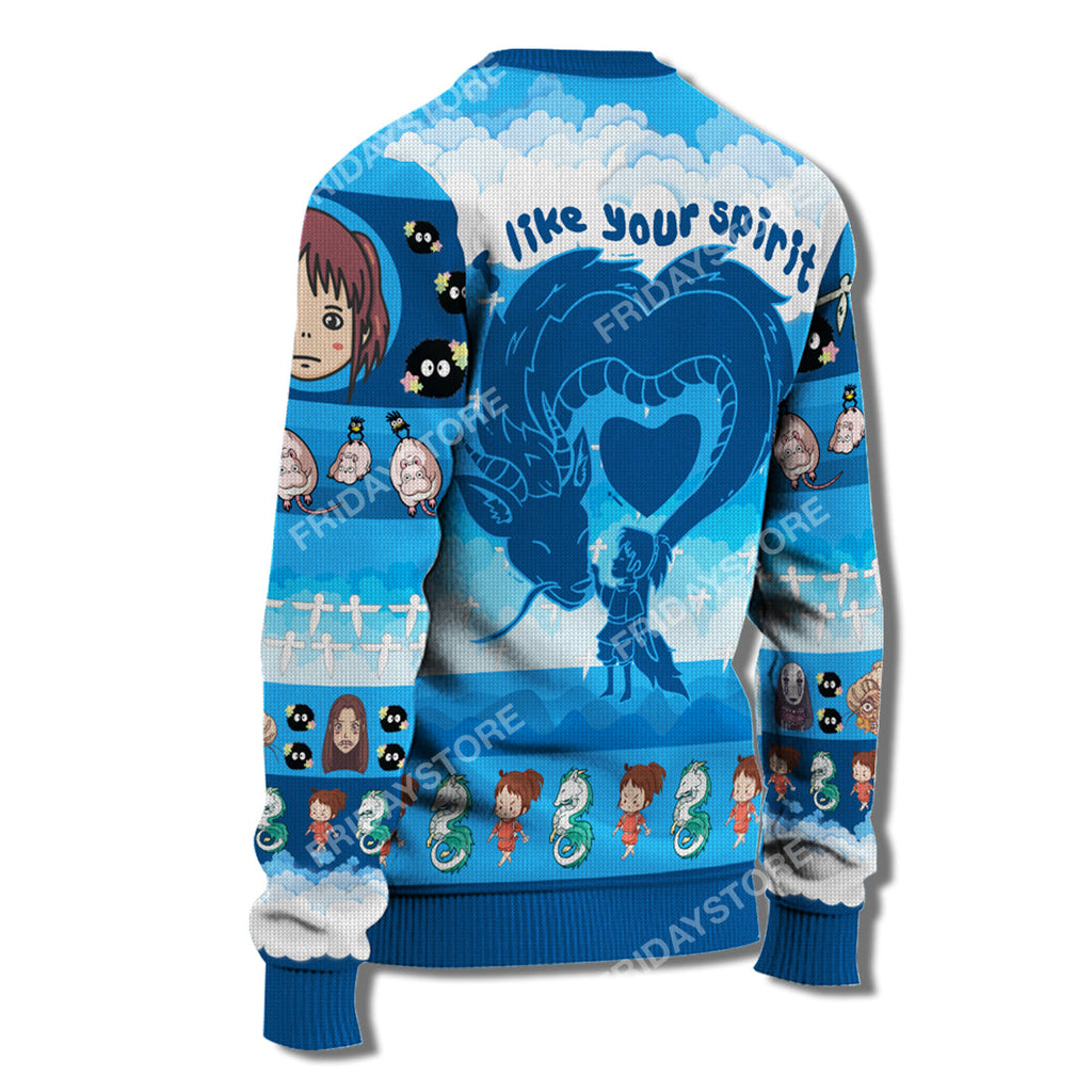  S.Ghibli Ugly Sweater S.Ghibli I Like Your Spirit Christmas Sweater Awesome High Quality S.Ghibli Sweater 