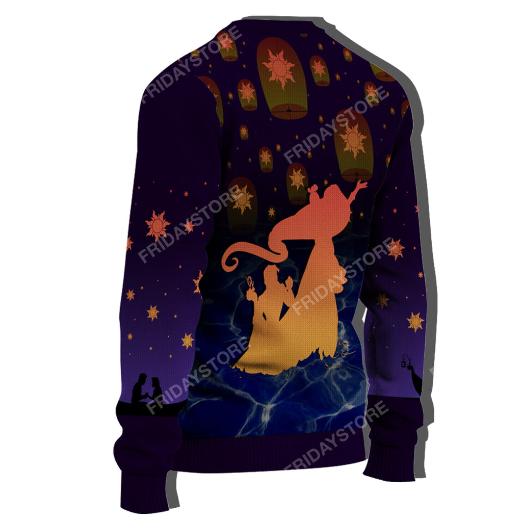  DN Sweater Tangled Rapunzel And You Were Mine Couple Ugly Sweater Rapunzel Sweater