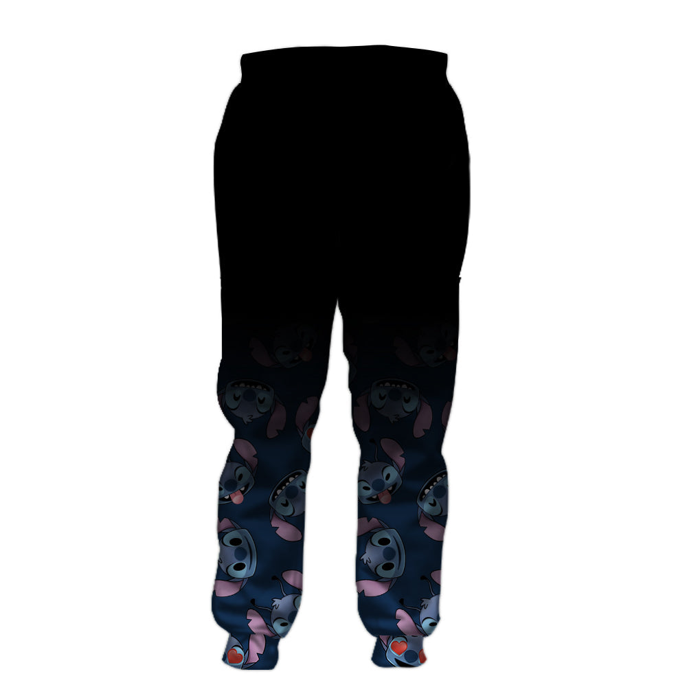 Stitch Pants Stitch Emotion Jogger 6XL Black Cute High Quality DN  Sweatpants