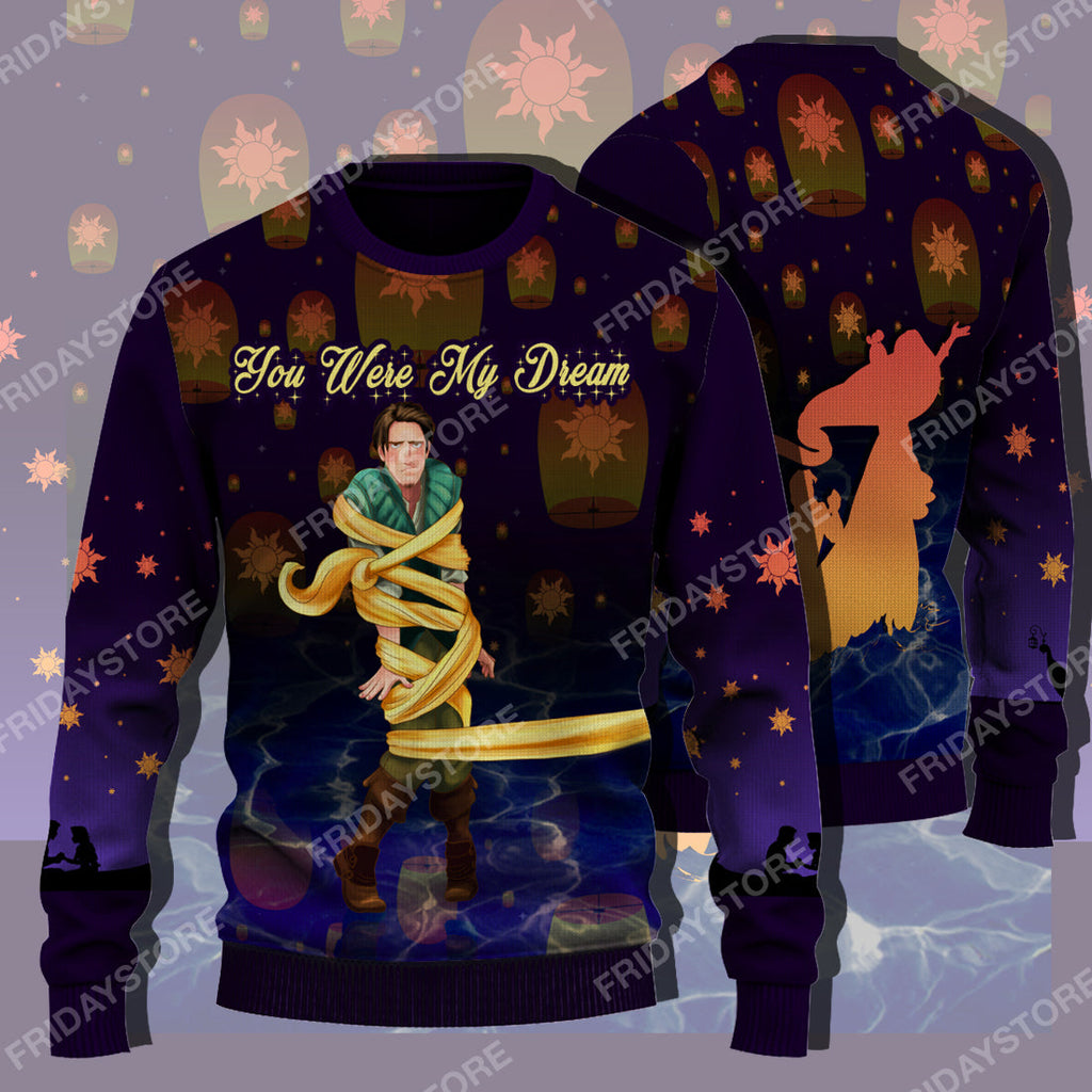  DN Sweater Tangled Flynn Rider You Were My Dream Couple Ugly Sweater DN Flynn Ugly Sweater