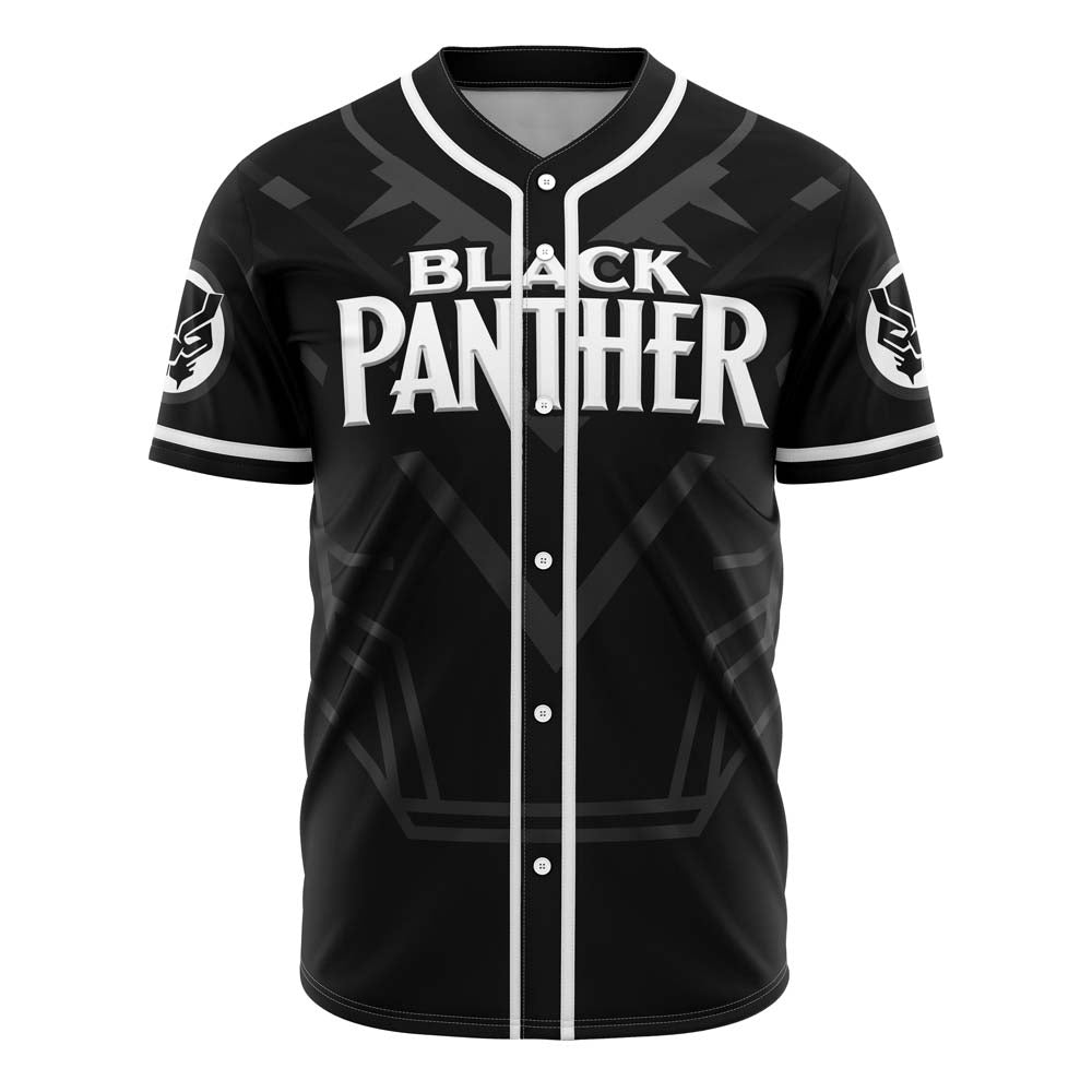 Marvel Jersey Marvel Hero Black Panther Armor Graphic Black White Jersey Shirt Black Panther Baseball Jersey Marvel Baseball Jersey For Men