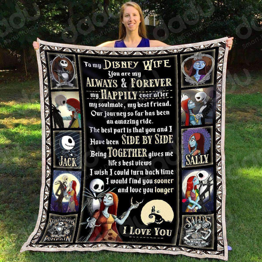  TNBC Blanket To My Disney Wife I Love You Jack And Sally Blanket